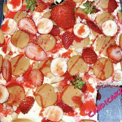 Strawberry Banana 🍌 pudding Cake Pan