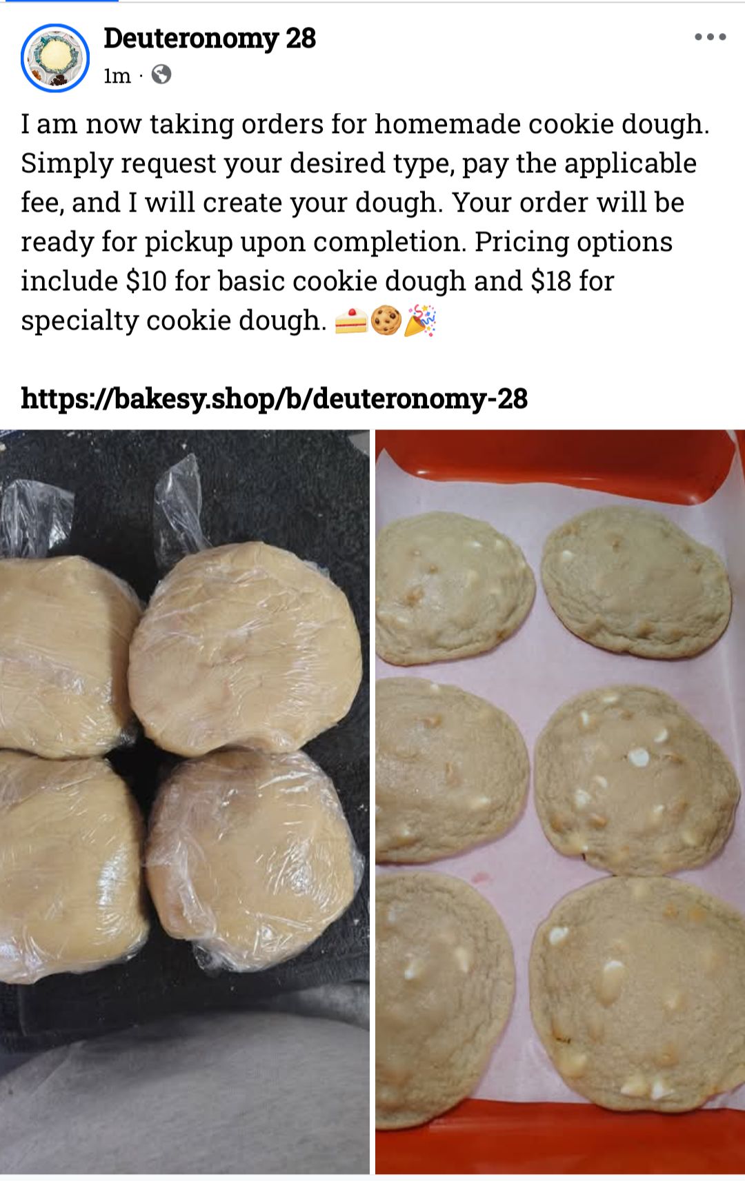 Specialty Handmaid Cookie Dough 