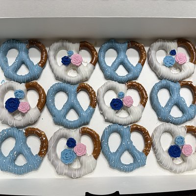 Chocolate Dipped Large Pretzel Twists 