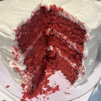 Red Velvet Cake with Cream Cheese Icing 10”