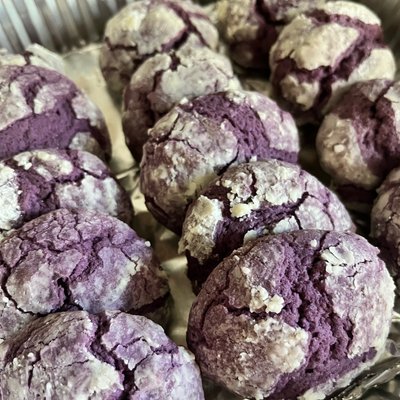 UBE CRINKLE COOKIES