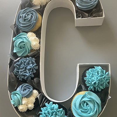 Monogram Cupcakes