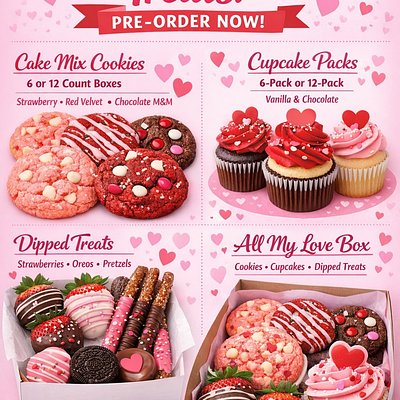 Valentines Day Cookie Box 1/2 Dozen 