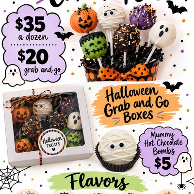 👻Halloween Cake Pops By The Dozen