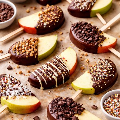Chocolate Covered Apple Slices