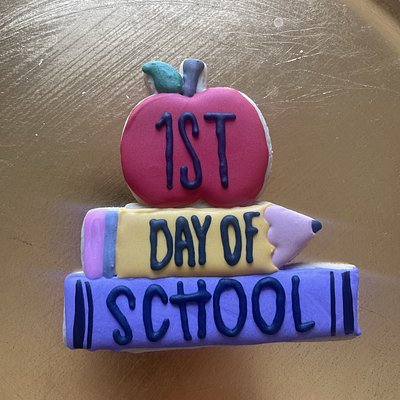 1st Day Of School Cookie