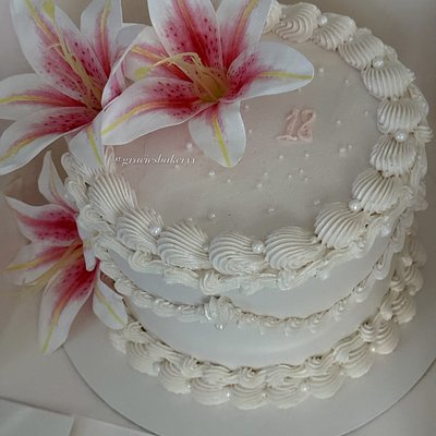 8” cake (Medium, 15-20 servings)