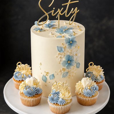 6” Standard Cake + 12 Cupcakes 