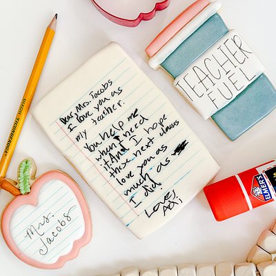 Notebook Cookie W/ Edible Pen
