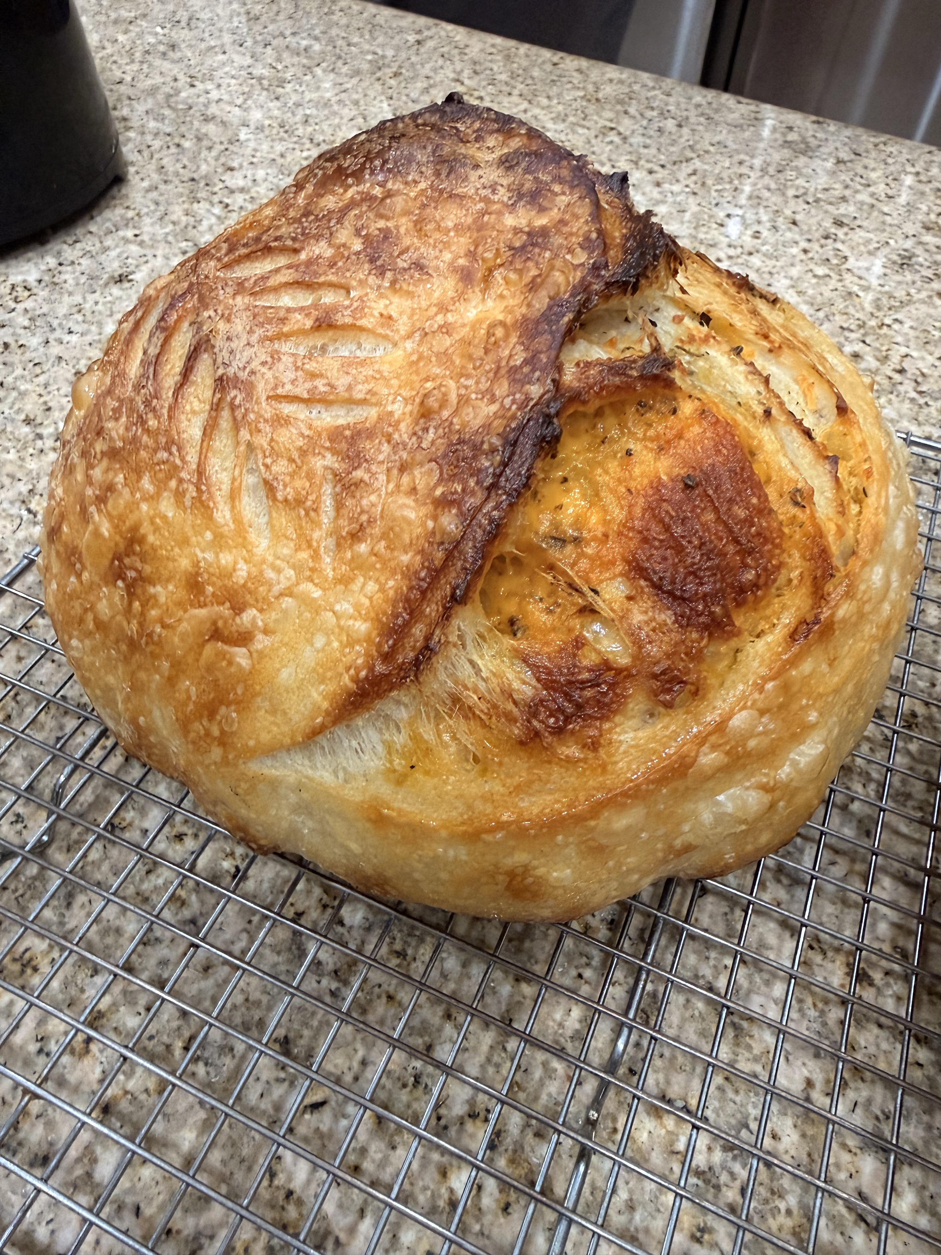 Italian Herb And Cheese Sourdough Loaf