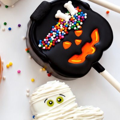 Black Pumpkin Basket- Birthday Cake  
