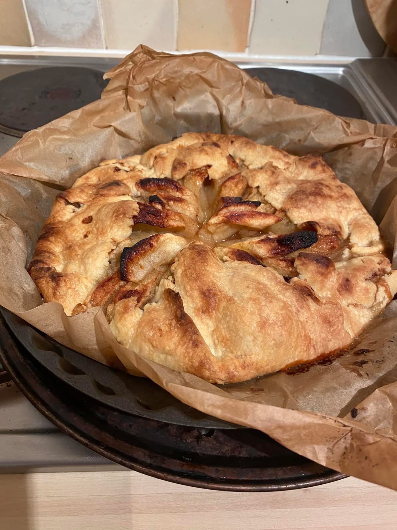 Rustic Apple Pie Round Big Tray