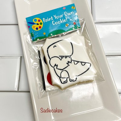 PYO Single Sugar Cookie - Dino-Valentine