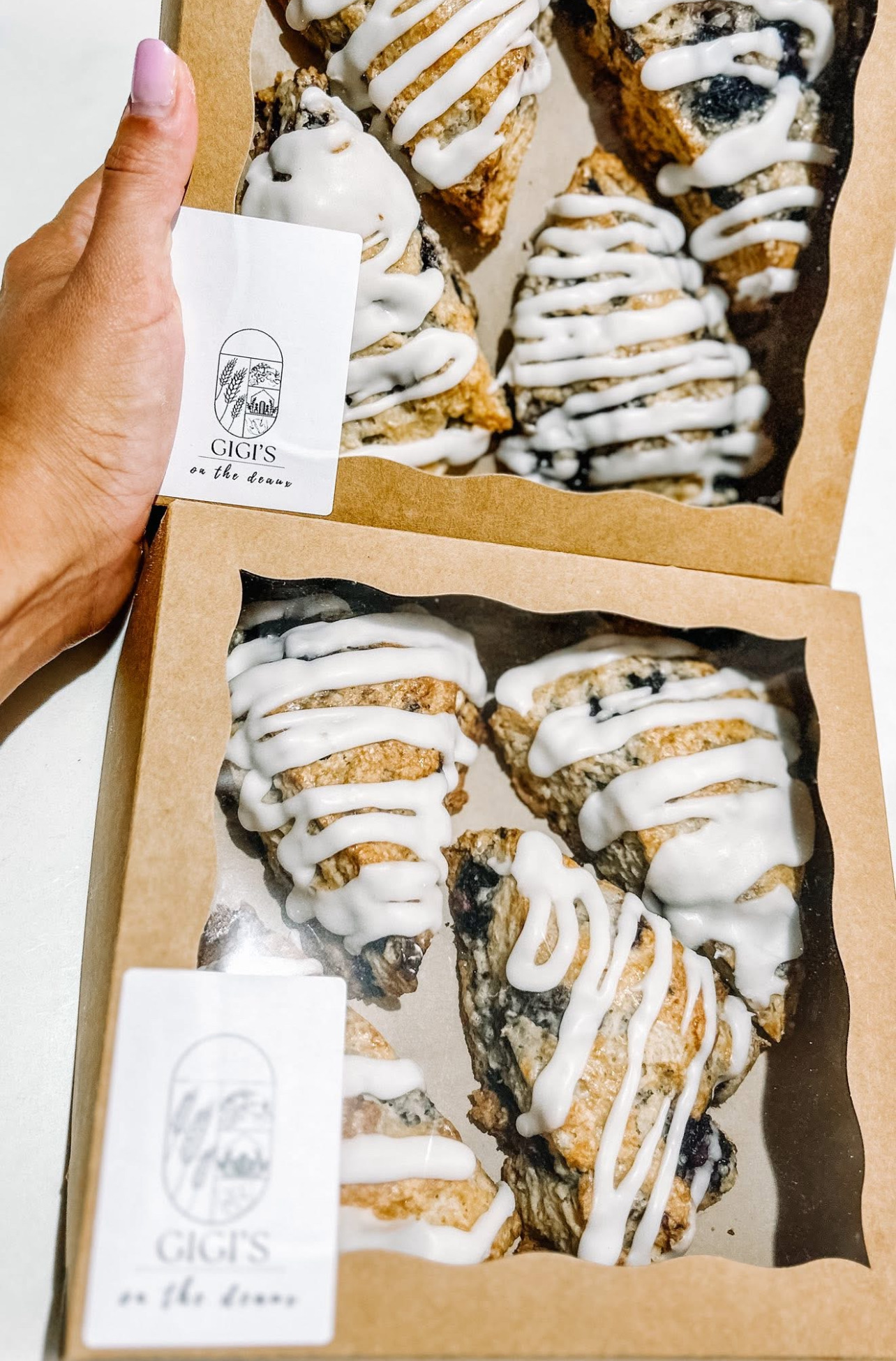 Blueberry Scones With Lemon Zest Glaze