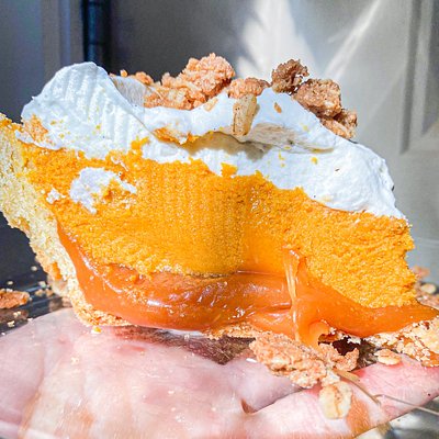 Pumpkin ganache pie 