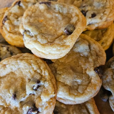 Orange And Dark Chocolate Chip Cookies