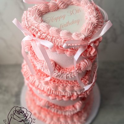 Custom Tiered Heart Cake (6”x8”) 
