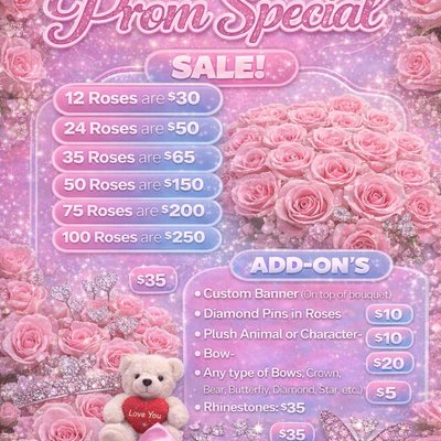 Add On - Diamond Pins An Roses 