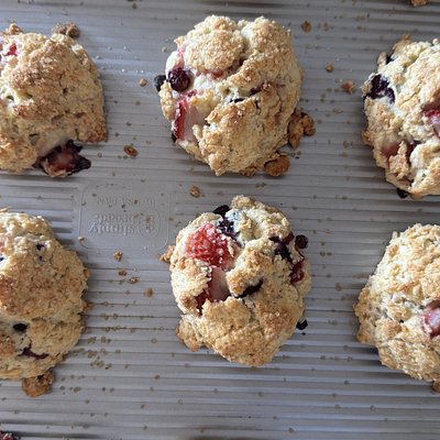 Mixed Berry Cream Scones