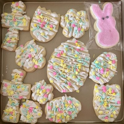 Cookies - 1 Dozen Iced Sugar Cookies With Sprinkles