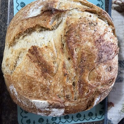Garlic Herb Sourdough Loaf