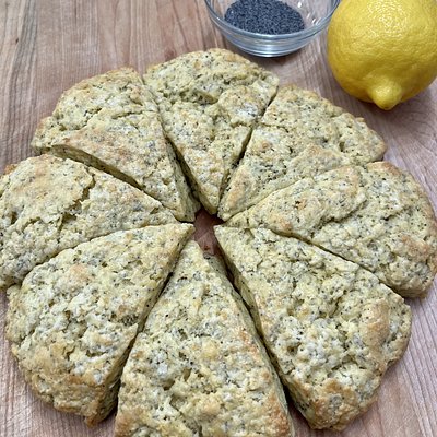 Lemon Poppyseed Sourdough Scone - Single