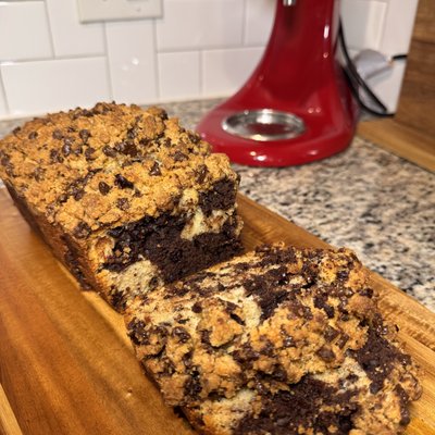 Brown Butter Marble Chocolate Chip Loaf 