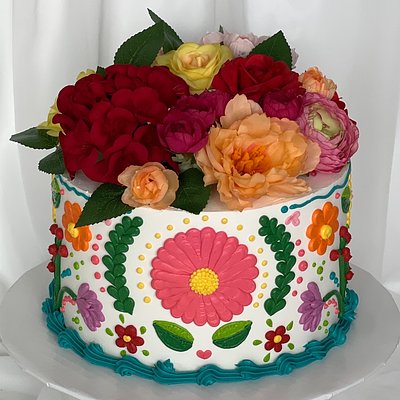 Mexican Embroidery Cake
