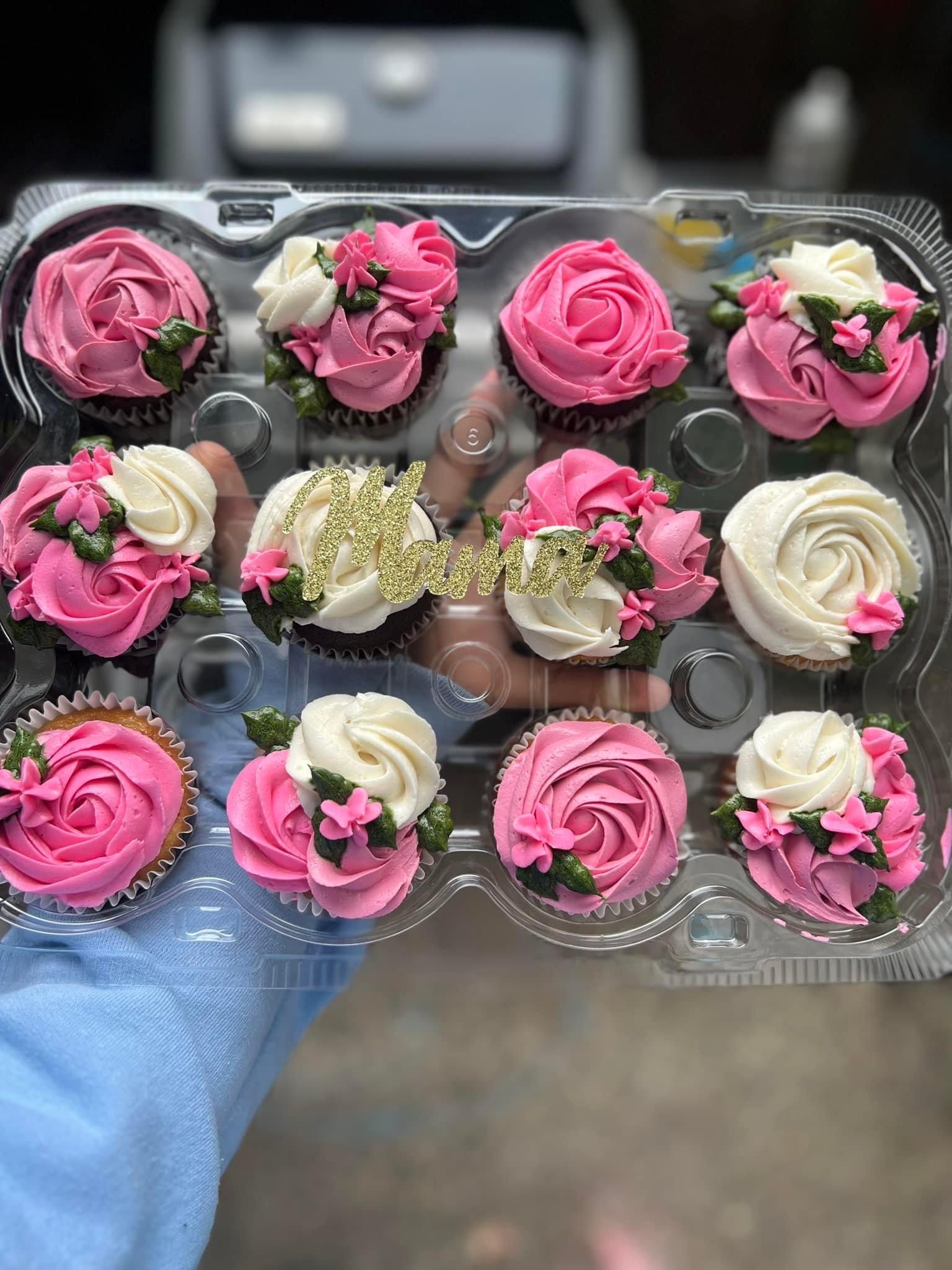 Mothers Day Flora Cupcakes 