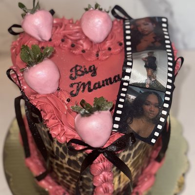 8” Custom Heart Cake 
