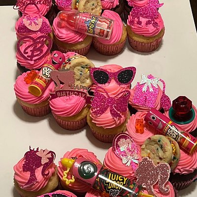 Boujjie Cupcake Letter Or  # Cake 