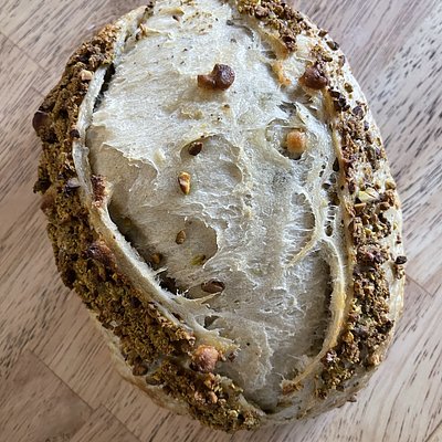 [Small] Pistachio & White Chocolate Sourdough 