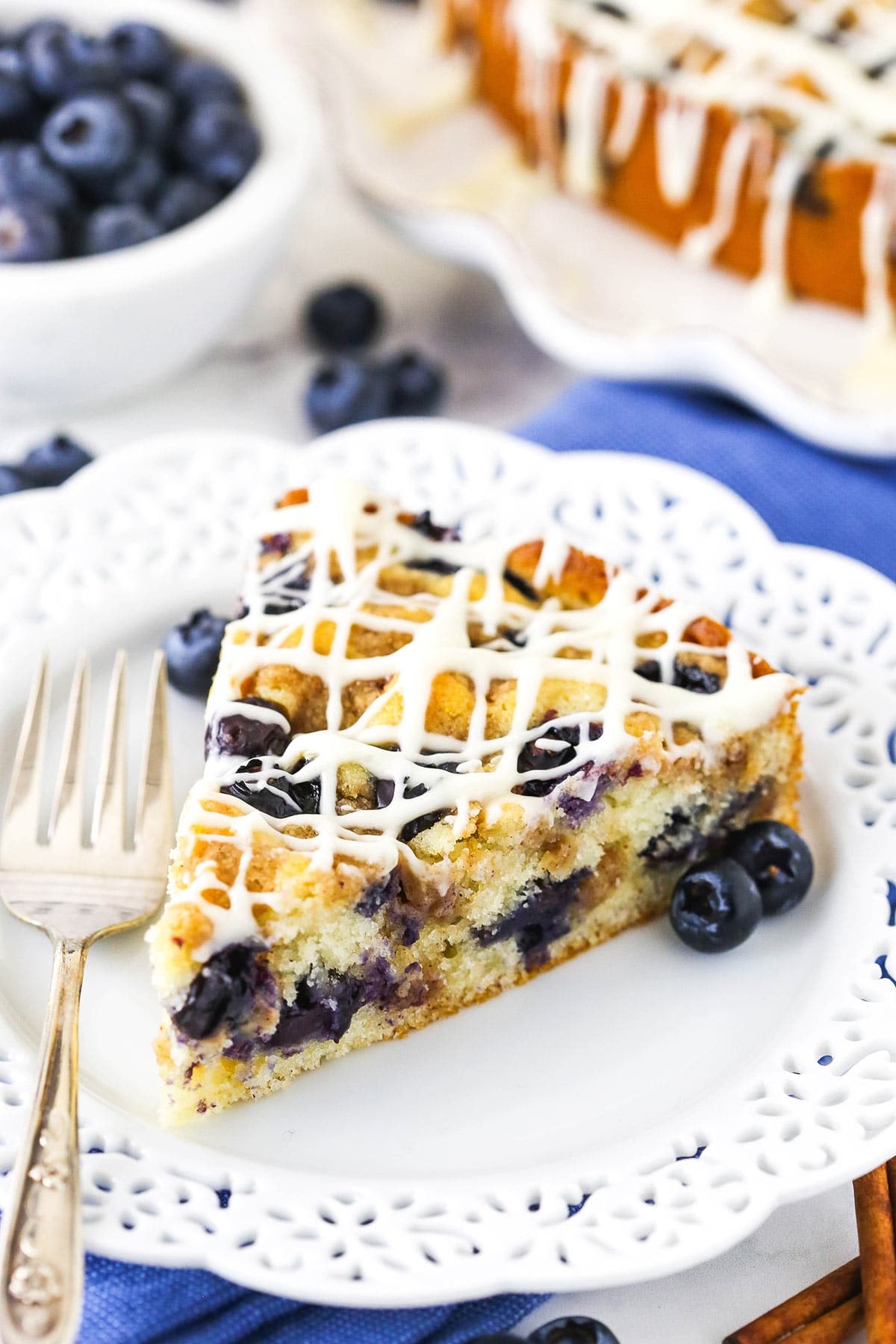 Blueberry Coffee Cake Slice 