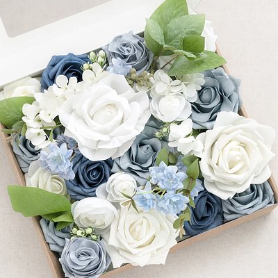 French/Dusty Blue Floral Mix
