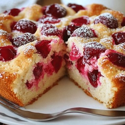 Cherry Coffee Cake 9 Inch Round 