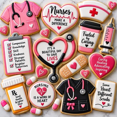 Nurses Set Theme Cookies 