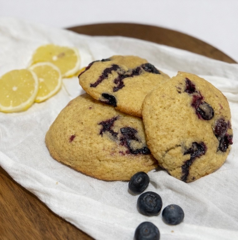 Lemon Blueberry Sourdough Cookies 