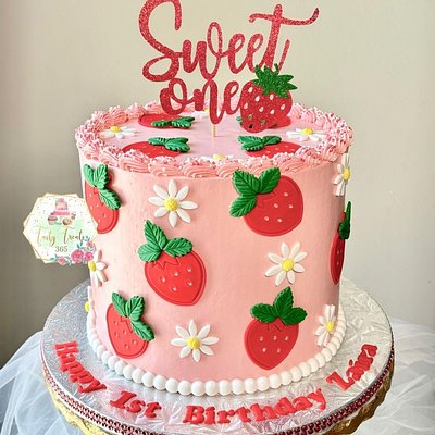 Strawberry Themed Cake 