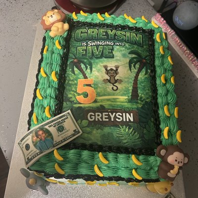 1/4 Sheet Cake(Single Layer)