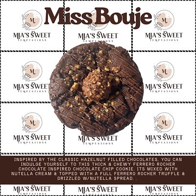 Miss Bouje (Ferrero Rocher & Nutella Chocolate Chip Cookie) 