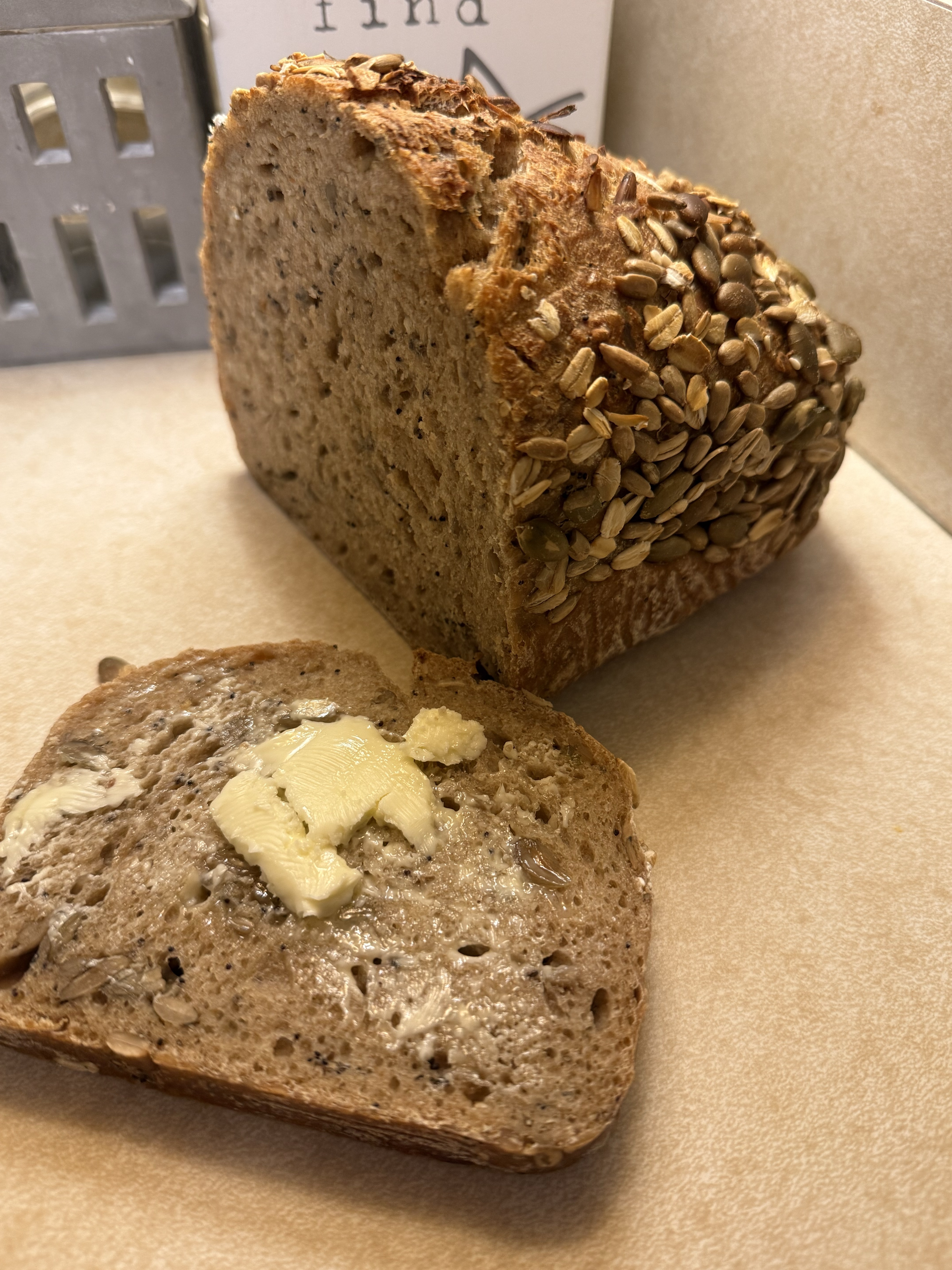 Seeded Whole Wheat Sourdough Bread 