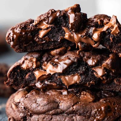 Double Chocolate Chunk Cookies