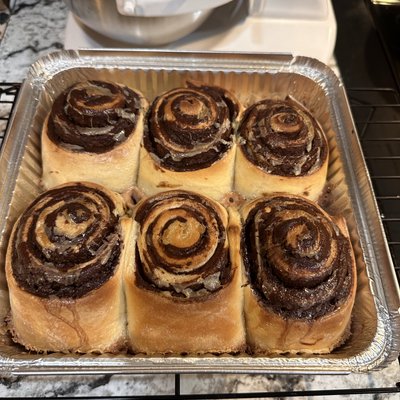 Chocolate Espresso Cinnamon Rolls - Half (6) / Full (12)