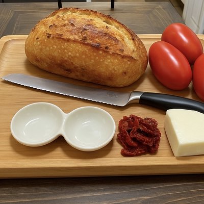 Sun-dried tomato mozzarella loaf