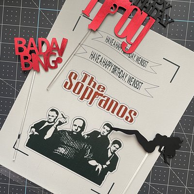 Sopranos Custom Name Cake Topper & Edible Image Bundle 