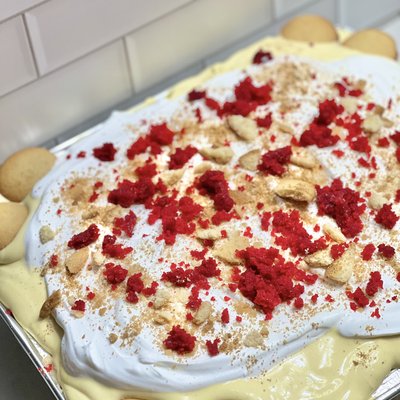 Red Velvet Banana Pudding