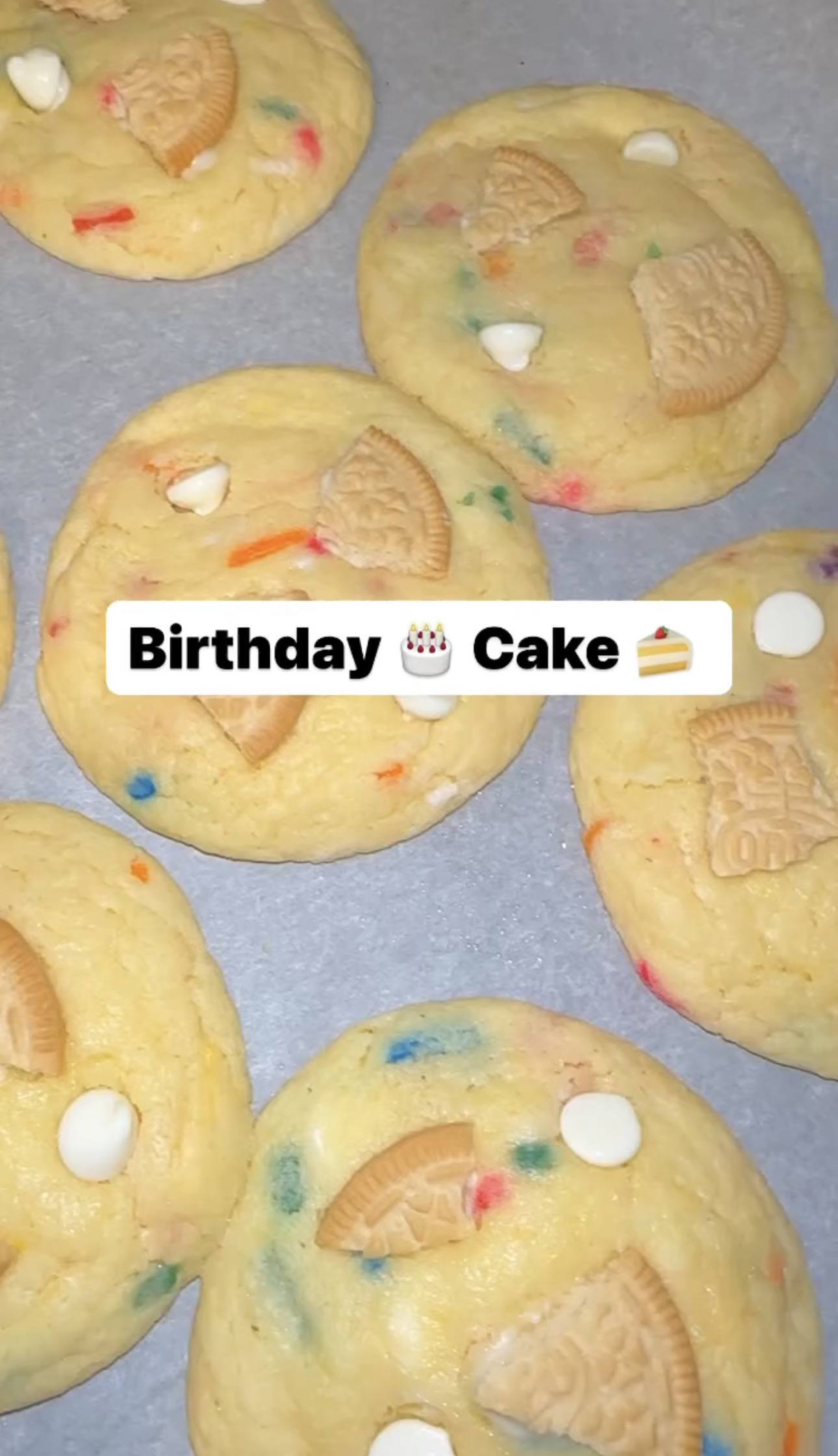 Birthday Cake Cookie 🍰 (Without Icing)