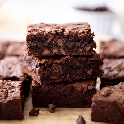 8 Double Chocolate Fudge Brownies 
