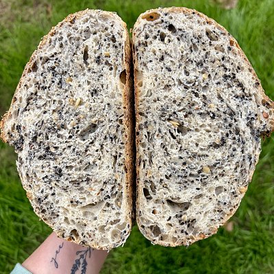 Toasted Sunflower And Black Sesame Seed Sourdough