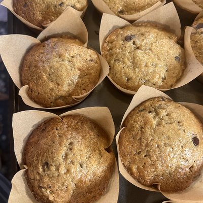 4 Count Banana Chocolate Chip Muffins 